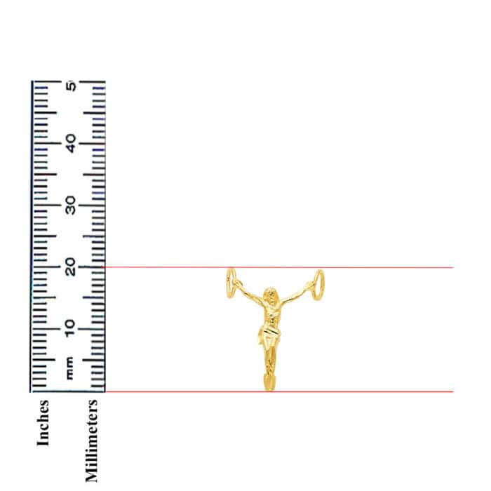 14K Yellow Gold Religious Jesus Christ Body Pendant - Image 3