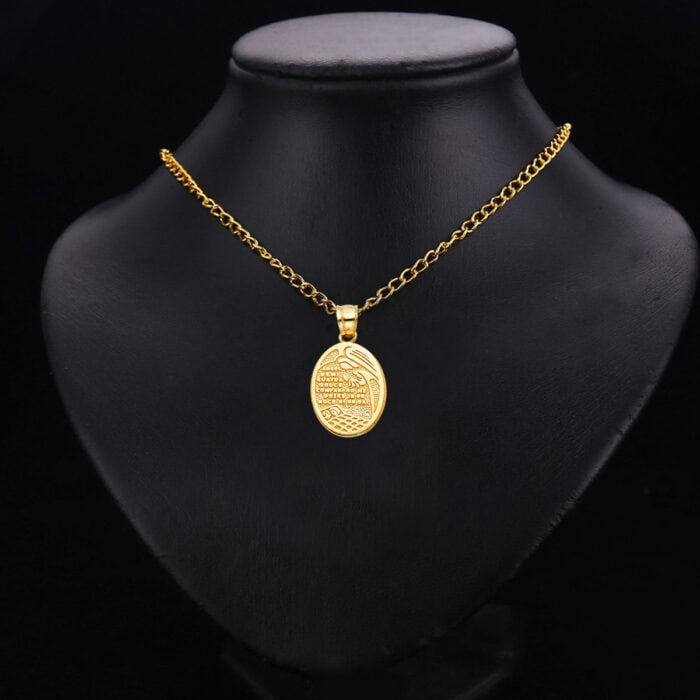 14K Yellow Gold Religious Pendant - Image 2