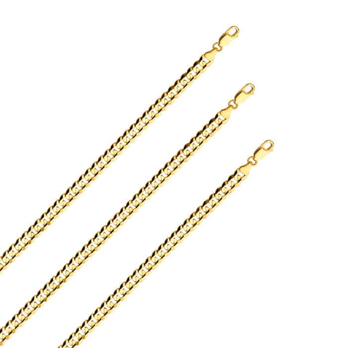 14K Yellow Gold 6.9mm Cuban Concave Chain - Image 4