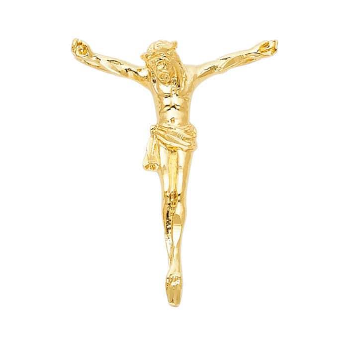 14K Yellow Gold Religious Jesus Christ Body Pendant