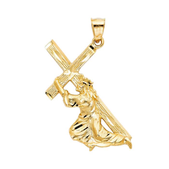 14K Yellow Gold Religious Pendant