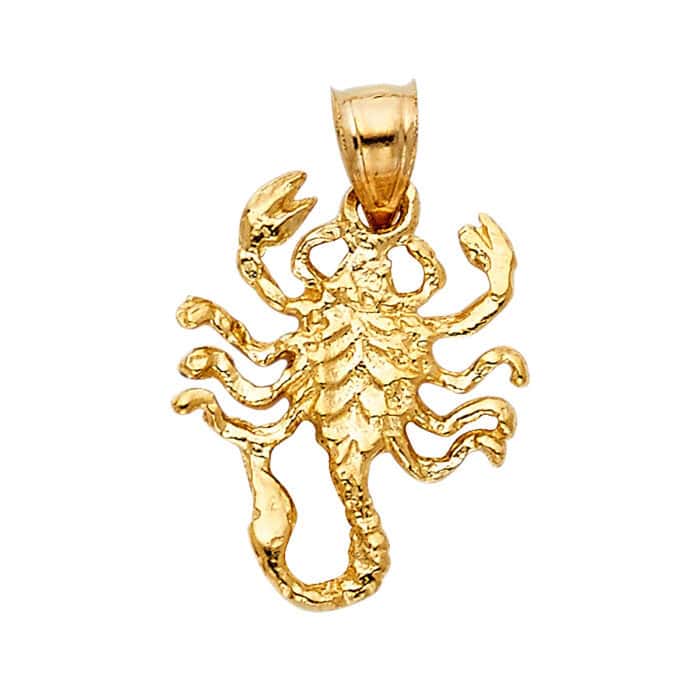 14K Yellow Gold Scorpion Pendant
