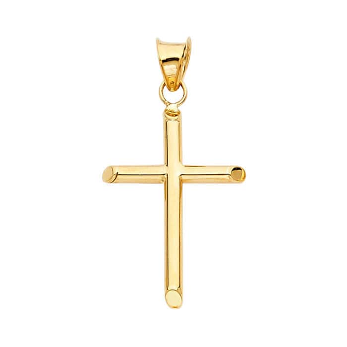 14K Yellow Gold Religious Cross Pendant