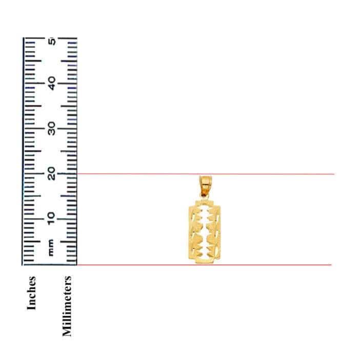 14K Yellow Gold Keyhole Pendant - Image 3