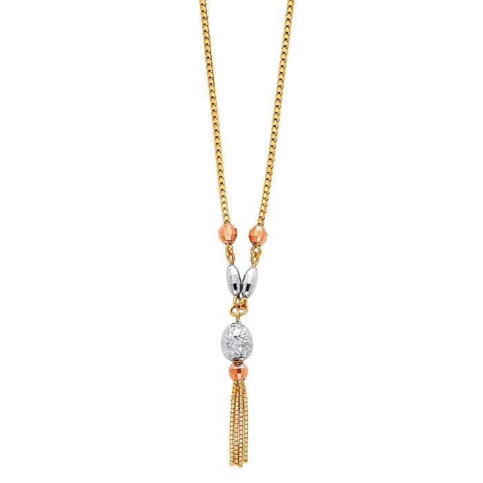 14K Yellow Gold Fashion  Necklace - 17"