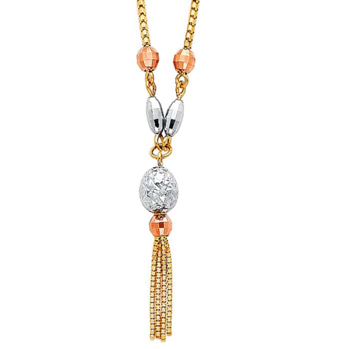 14K Yellow Gold Fashion  Necklace - 17" - Image 2