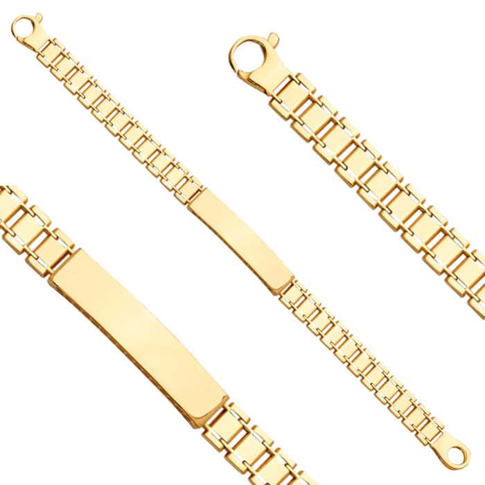 14K Yellow Gold Fancy Men's Bracelet - 8.5" - Image 2