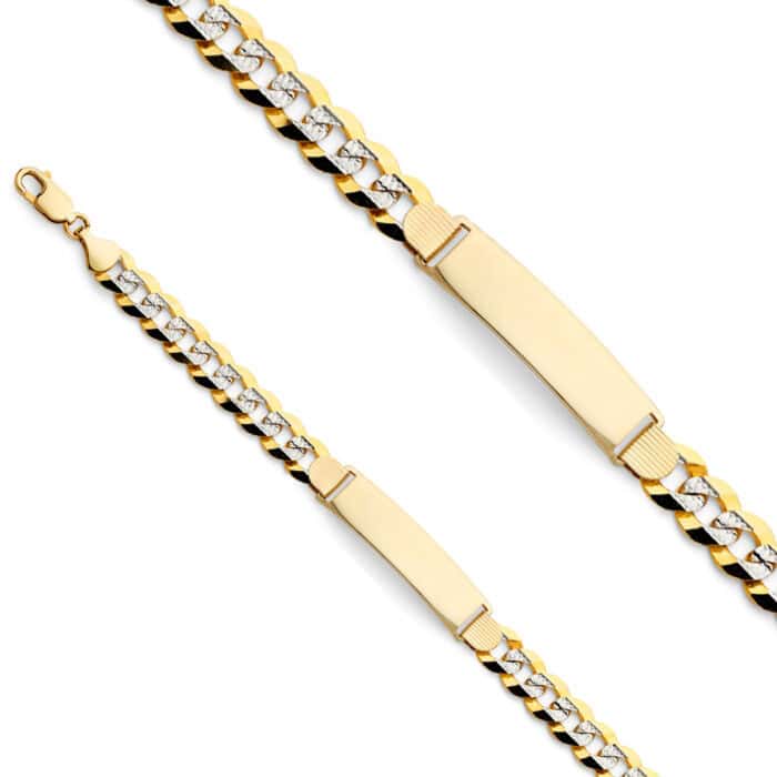 14K Yellow Gold Cuban WP ID Bracelet - 8.5" - Image 2