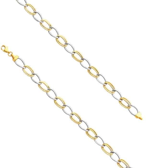 14K Tri Color Gold Stampato Bracelet - 7.25" - Image 2