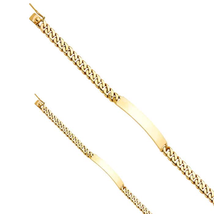 14K Yellow Gold Miami Cuban Link ID Bracelet - 8" - Image 2