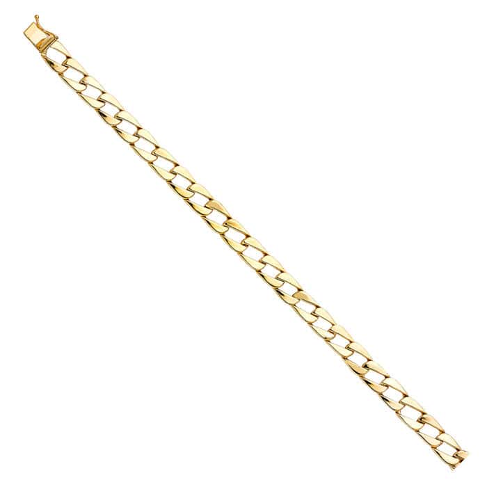 14K Yellow Gold Cuban Link Bracelet - 8"