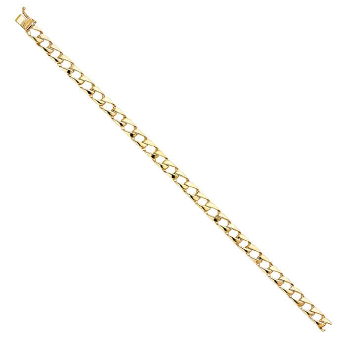 14K Yellow Gold Cuban Link Bracelet - 8"