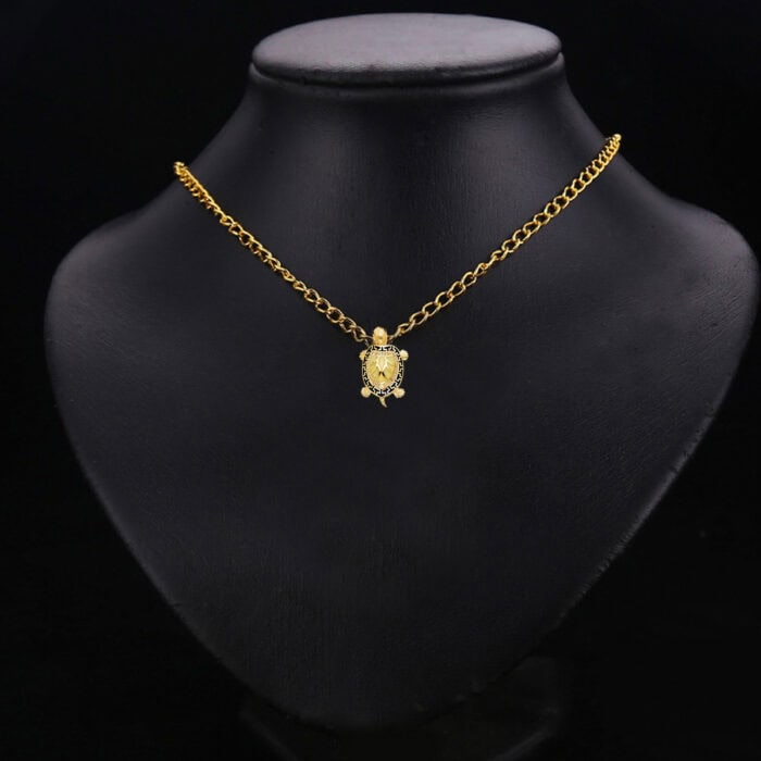 14K Yellow Gold Turtle Pendant - Image 3