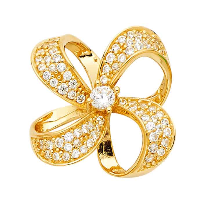 14K Yellow Gold Cubic Zirconia Pendant