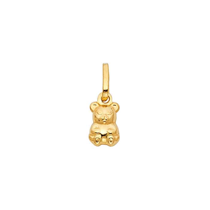 14K Yellow Gold Bear Pendant