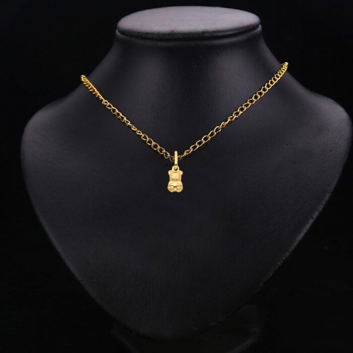14K Yellow Gold Bear Pendant - Image 3