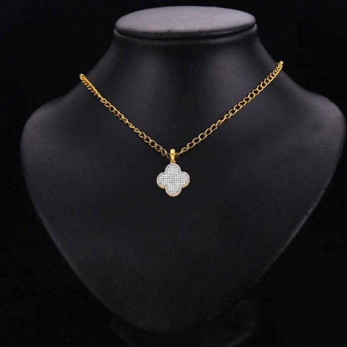 14K Yellow Gold Cubic Zirconia Pendant - Image 2