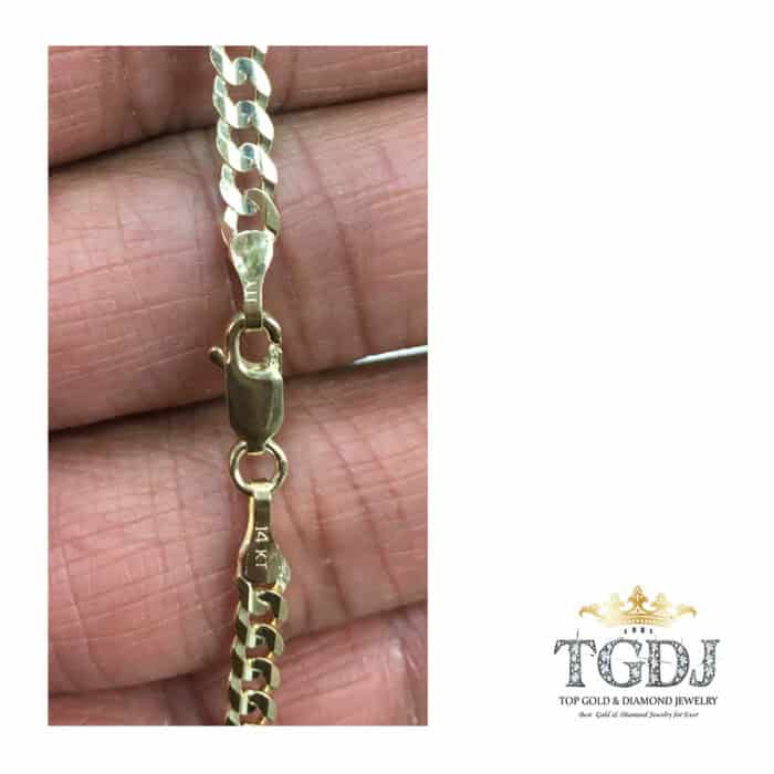 14K Yellow Gold 4.7 mm Cuban Chain - Image 4