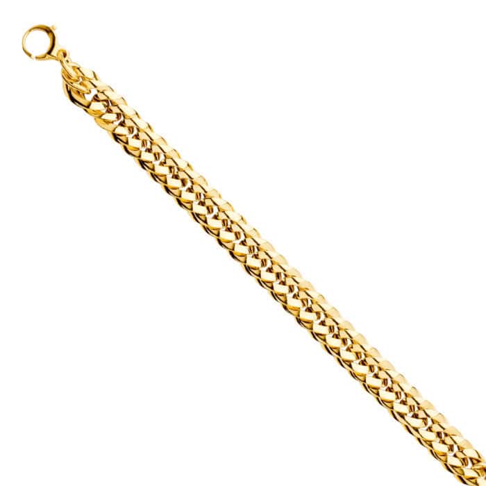 14K Yellow Gold Fancy Hollow Bracelet - 7.5"