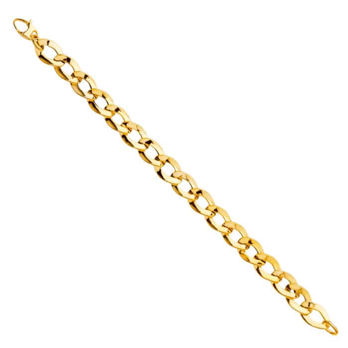 14K Yellow Gold Fancy Hollow Bracelet - 7.5"