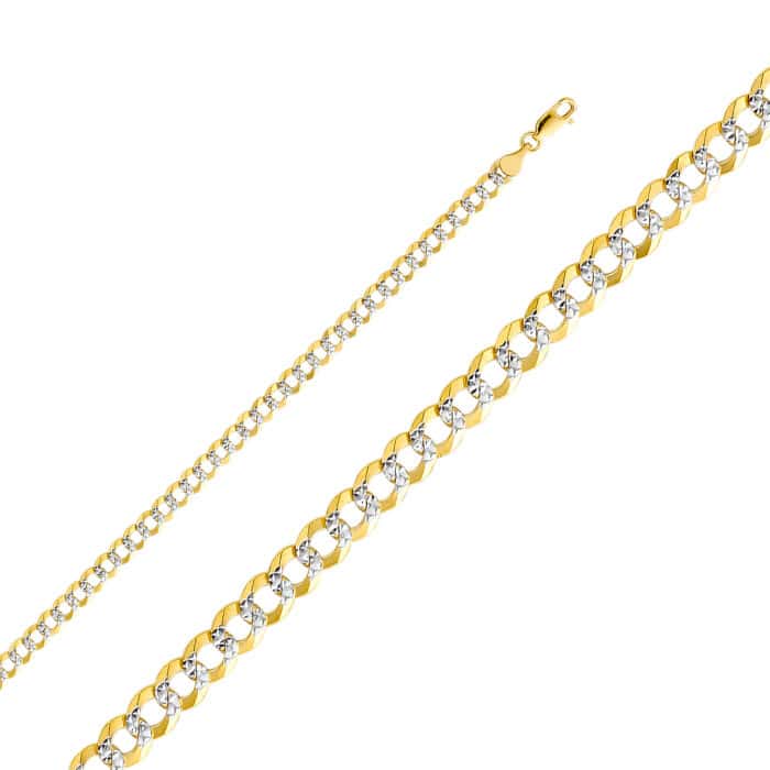 14K Yellow Gold 4.7 mm Cuban WP Chain