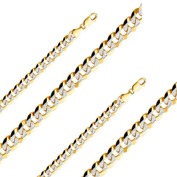 14K Yellow Gold 9.8 mm Cuban WP Chain - Image 2