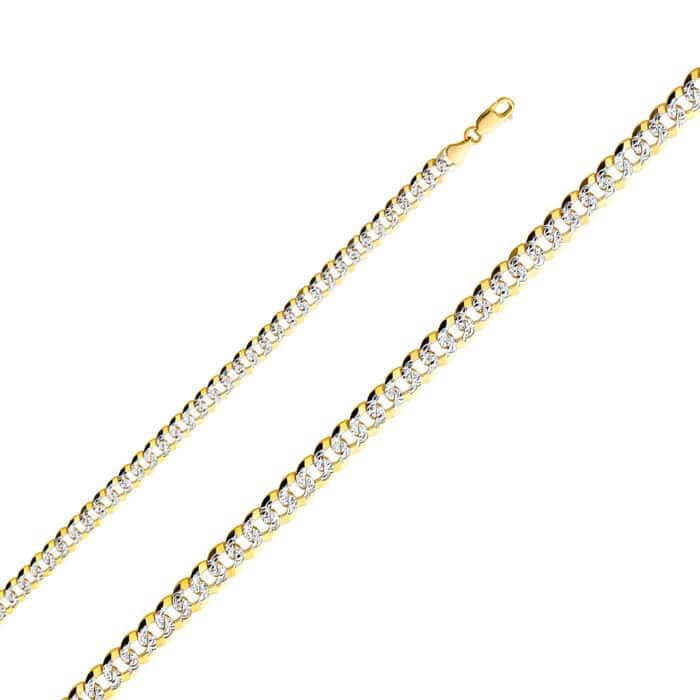 14K Yellow Gold 6.9 mm Cuban WP Chain
