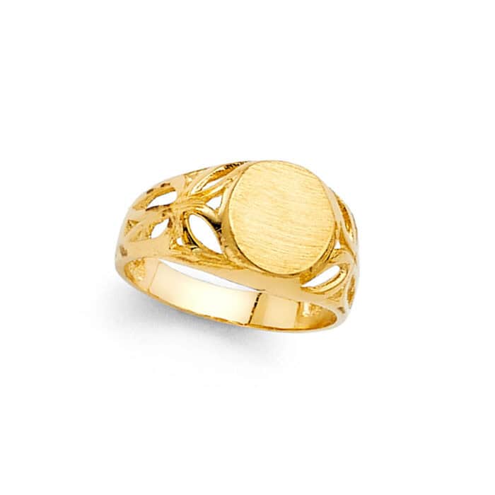14K Yellow Gold Cubic Zirconia Babies Ring - Image 3