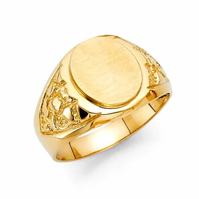 14K Yellow Gold Men's Ring
