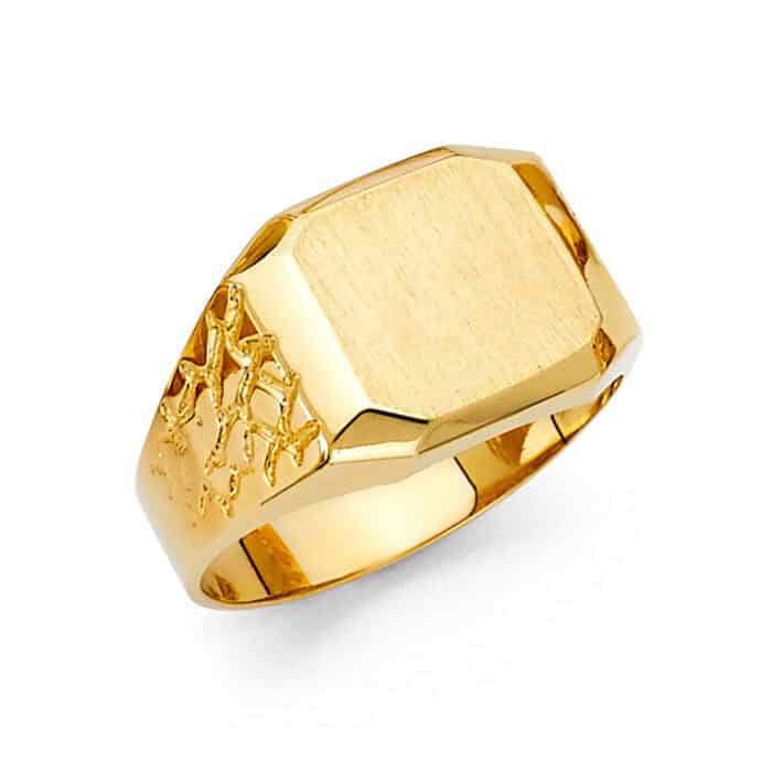 14K Yellow Gold Men's Ring