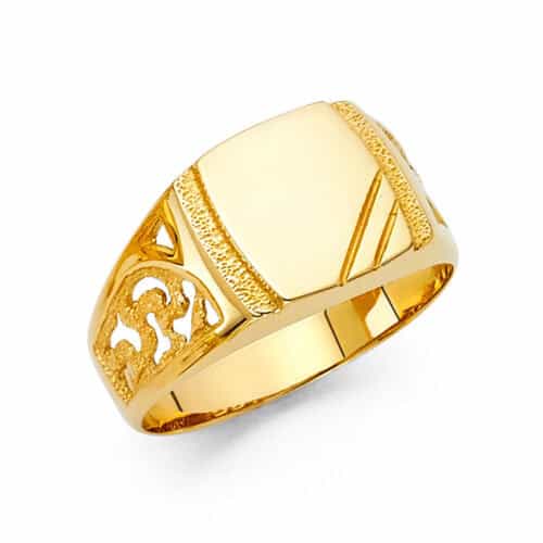 14K Yellow Gold Men's Ring