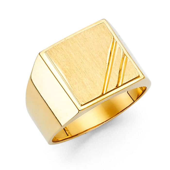 14K Yellow Gold Men's Ring