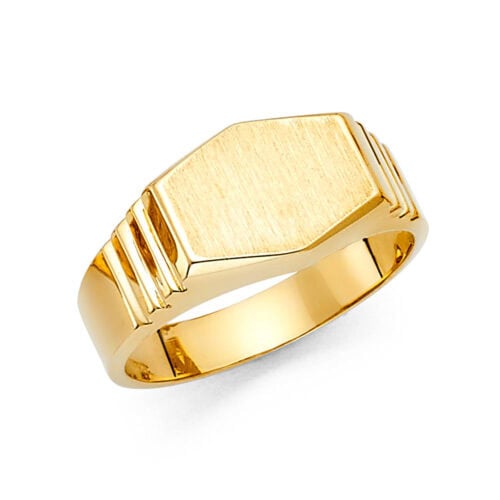 14K Yellow Gold Men's Ring