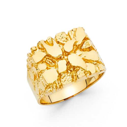 14K Yellow Gold Nugget Ring