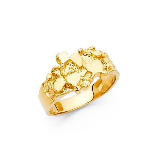 14K Yellow Gold Nugget Ring