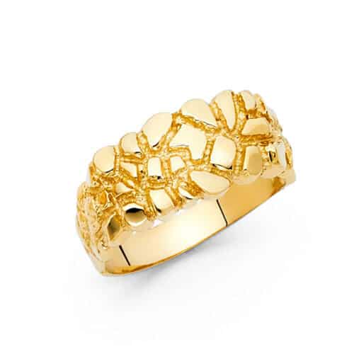 14K Yellow Gold Nugget Ring