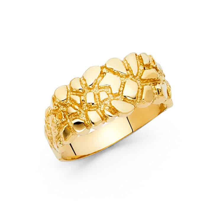 14K Yellow Gold Nugget Ring