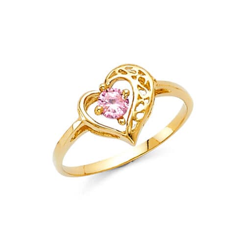 14K Yellow Gold Cubic Zirconia Fancy Ring