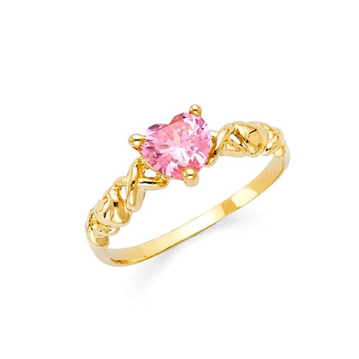 14K Yellow Gold Cubic Zirconia Fancy Ring