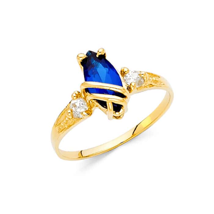 14K Yellow Gold Cubic Zirconia Fancy Ring