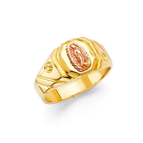 14K Two Tone Gold Our Lady of Guadalupe Ring