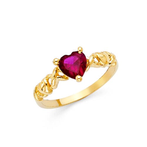 14K Yellow Gold Ladies Fancy Cubic Zirconia Ring