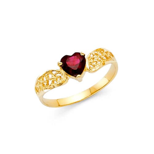 14K Yellow Gold Ladies Fancy Cubic Zirconia Ring