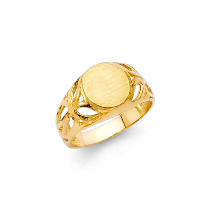14K Yellow Gold Cubic Zirconia Babies Ring