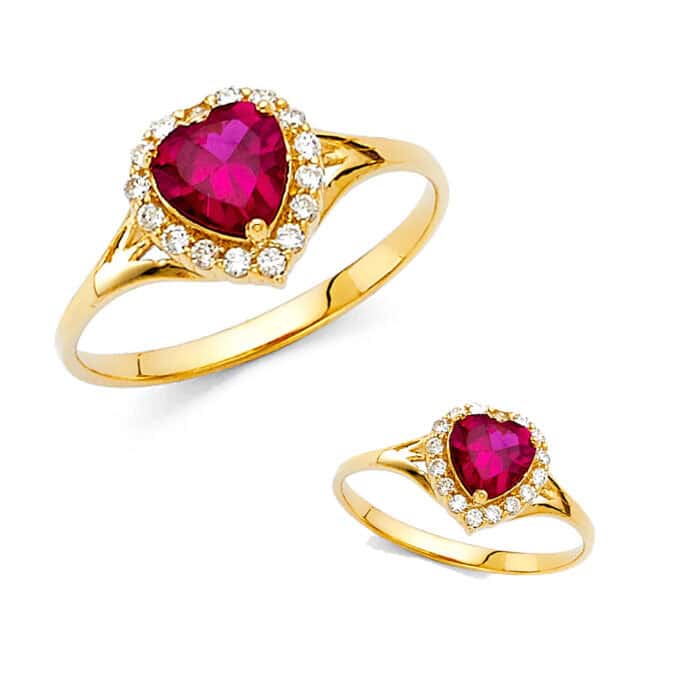 14K Yellow Gold Ladies Fancy Cuibc Zirconia Ring - Image 3