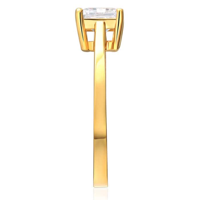 14K Yellow Gold Cubic Zirconia Engagement Ring - Image 3