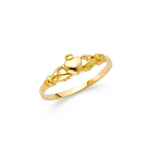 14K Yellow Gold Cubic Zirconia Babies Ring