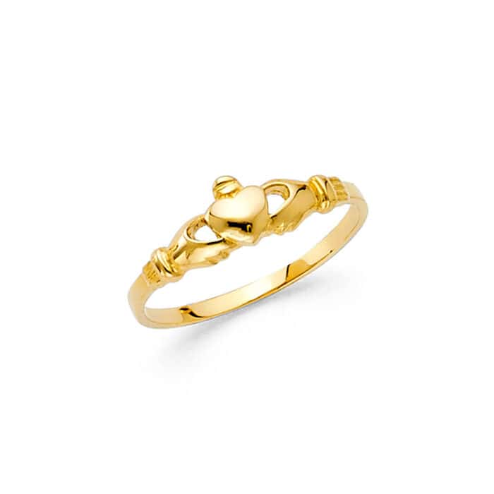 14K Yellow Gold Cubic Zirconia Babies Ring