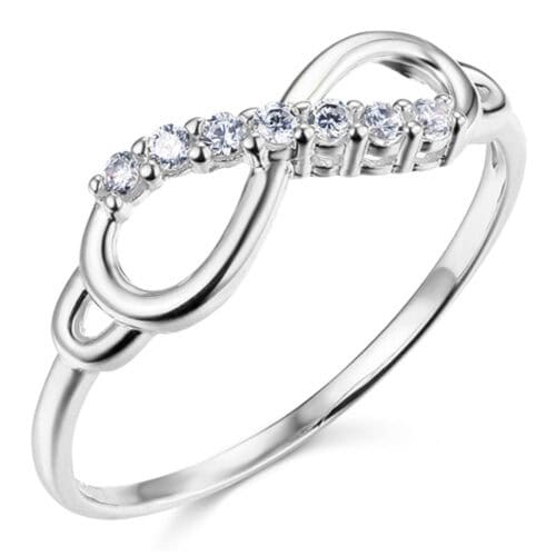 14K White Gold Fancy Cubic Zirconia Ring