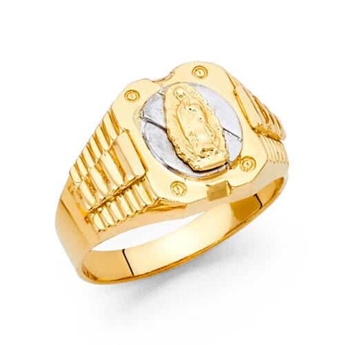 14K Two Tone Gold Men's Ring